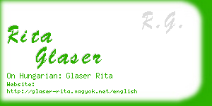 rita glaser business card